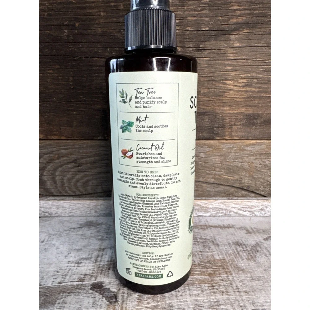 Pharm To Table Scalp Relief Tea‎ Tree Leave In Conditioner 8 Oz Mint Coconut Oil